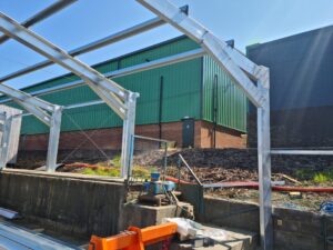 Steel Frame Building, Taylormade Timber