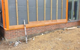 Cedar wood cladding and kingsman sheets at Gosforth Academy Cedar wood cladding and kingsman sheets at Gosforth Academy